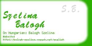 szelina balogh business card